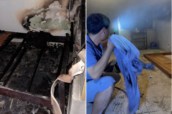 Cứu 1 người thoát nạn khỏi đám cháy